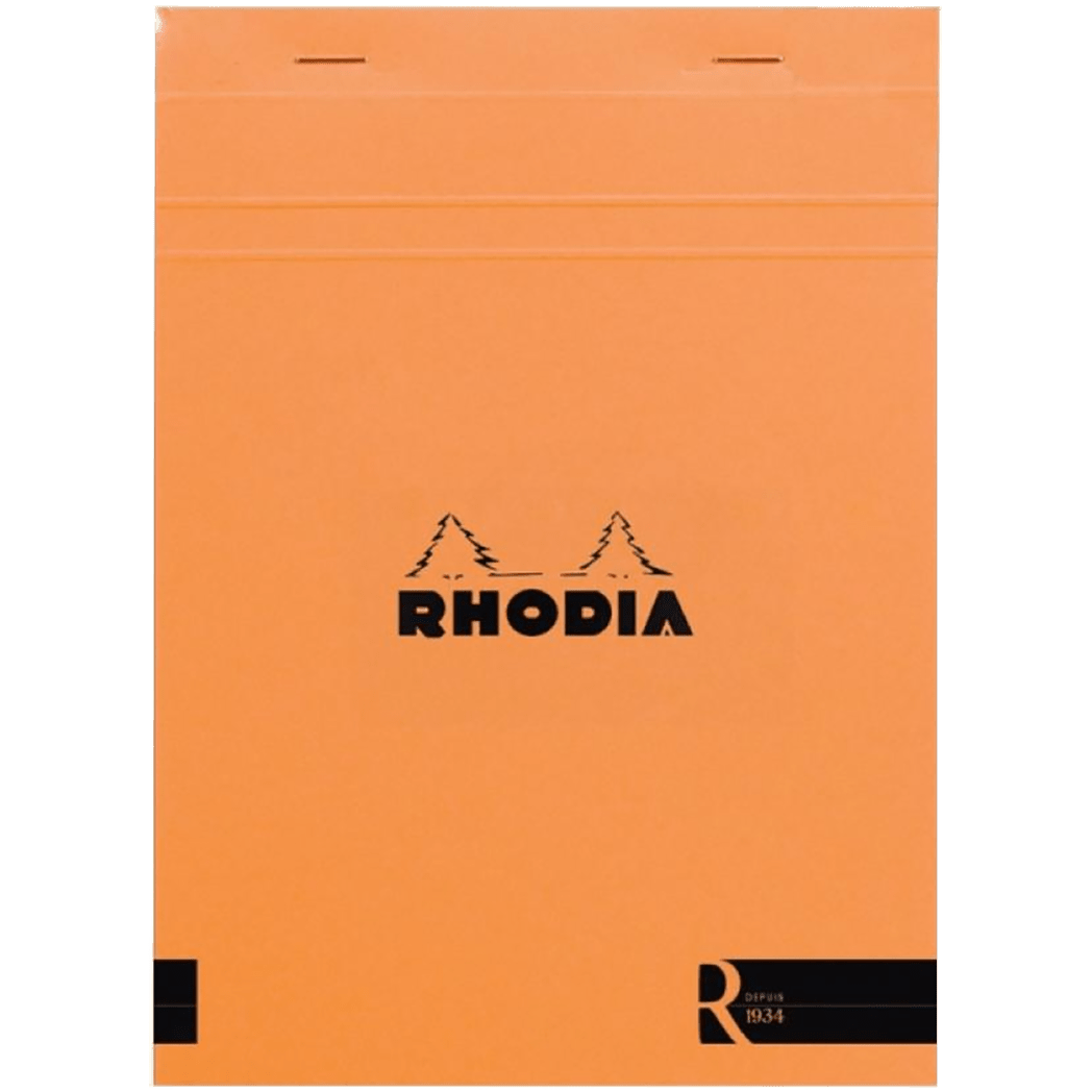 Rhodia Soft Cover Stapled Notepad Orange The "R" 6 X 8 - Pen Boutique Ltd