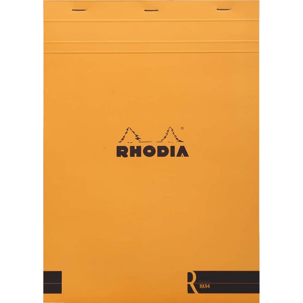 Rhodia Soft Cover Stapled Notepad Orange The "R" 8 - Pen Boutique Ltd