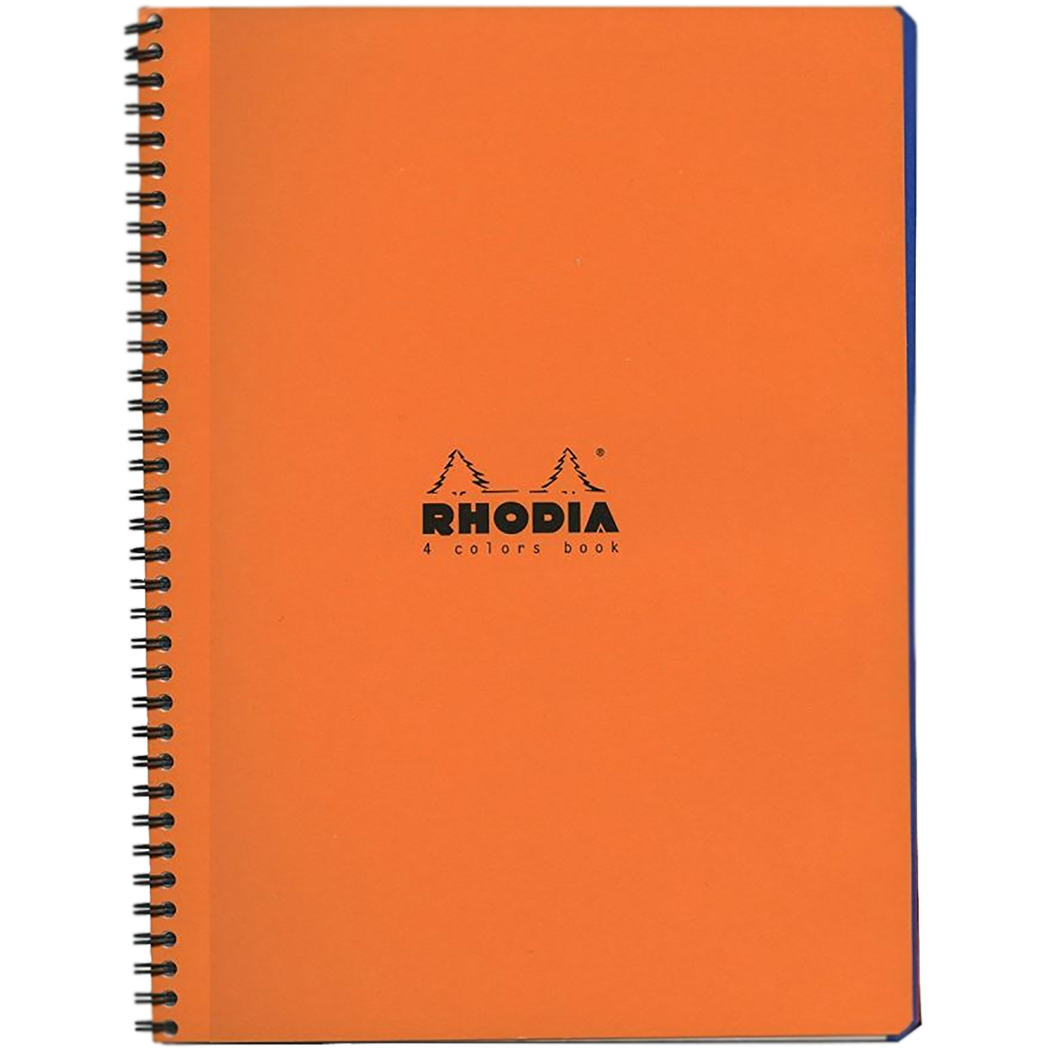 Rhodia Wirebound Orange 4 Color Book 9 x 11 3/4 - Pen Boutique Ltd