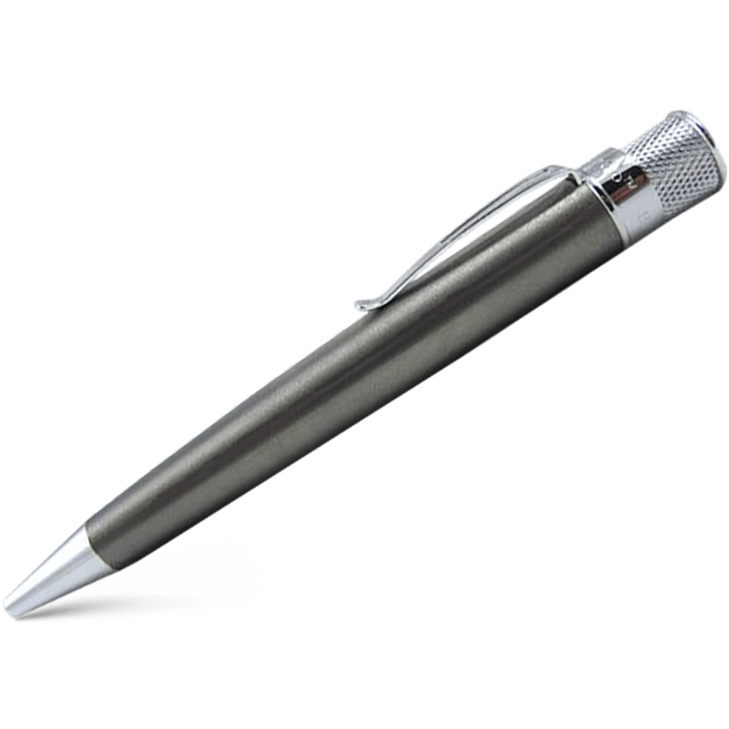 Retro 51 Tornado Natural Titanium Big Shot w/ Chrome Accents Rollerball Pen - Pen Boutique Ltd