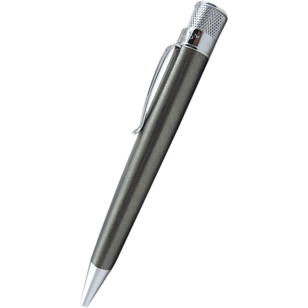 Retro 51 Tornado Natural Titanium Big Shot w/ Chrome Accents Rollerball Pen - Pen Boutique Ltd