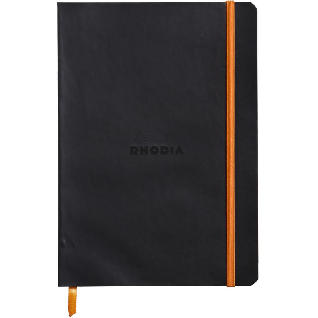 Rhodia Rhodiarama Notebook Black Dot Grid A5 size - 6x8.25"-Pen Boutique Ltd