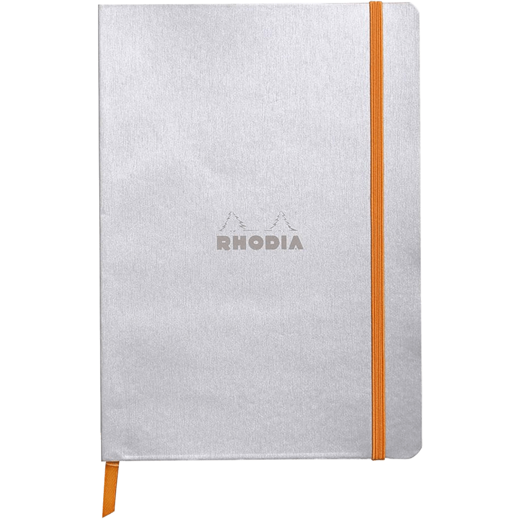 Rhodia Rhodiarama Notebook Silver Dot Grid A5 size - 6x8.25" - Pen Boutique Ltd