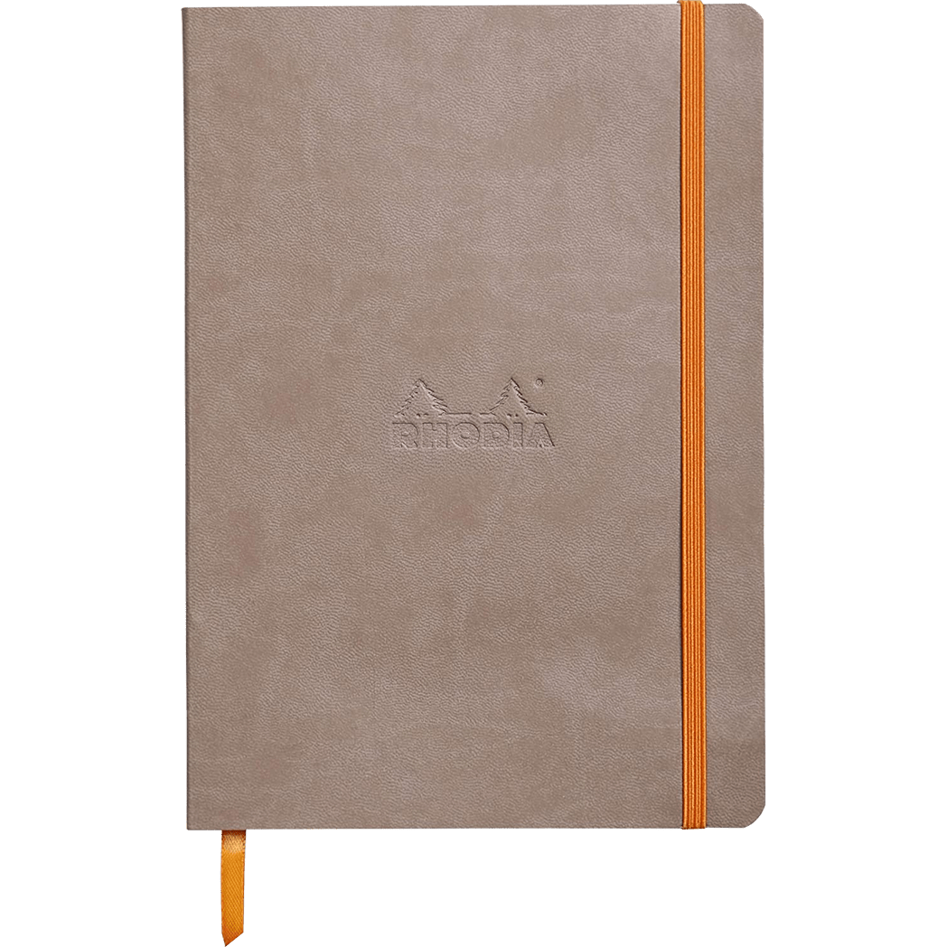 Rhodia Rhodiarama Notebook Taupe Dot Grid A5 size - 6x8.25" - Pen Boutique Ltd