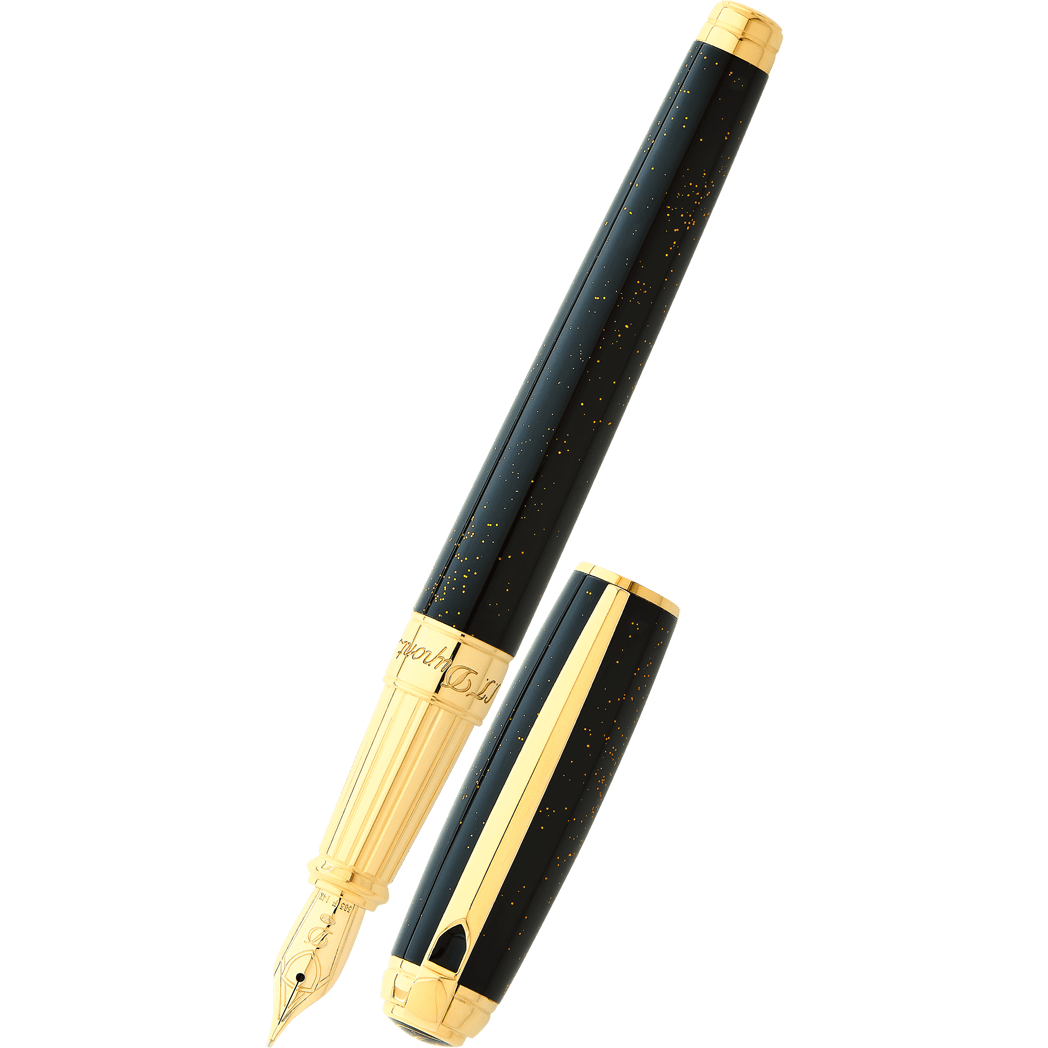 S T Dupont Line D Fountain Pen - Gold Dust - Large (US Exclusive Edition) - Pen Boutique Ltd