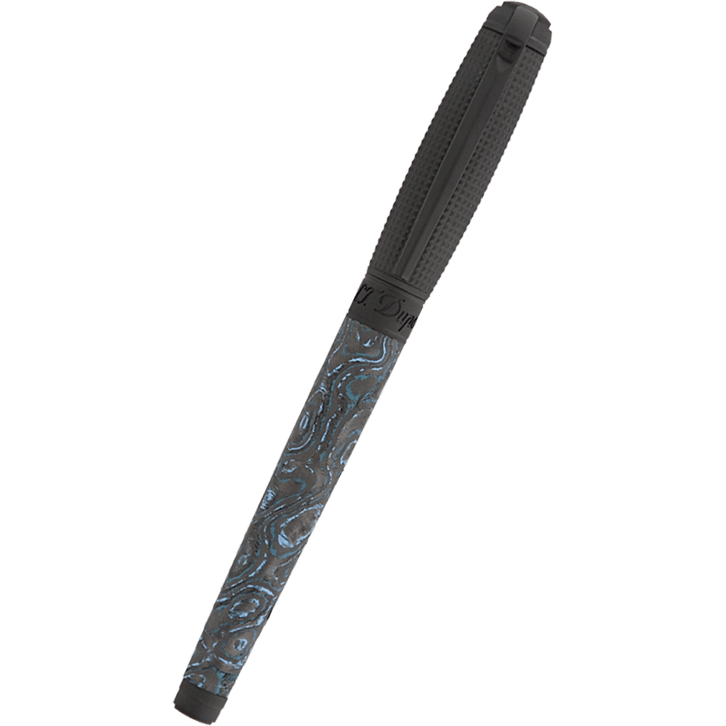 S T Dupont Line D Fountain Pen - Carbon Graphite - Glacial Cave - Large - Pen Boutique Ltd