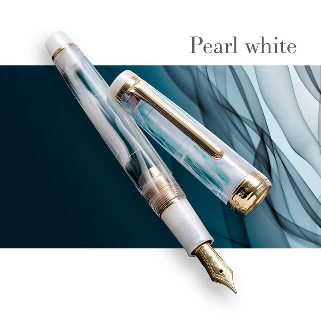 Sailor Professional Gear Fountain Pen - Veilio Pearl White - Slim (Bespoke Dealer Exclusive) - Pen Boutique Ltd