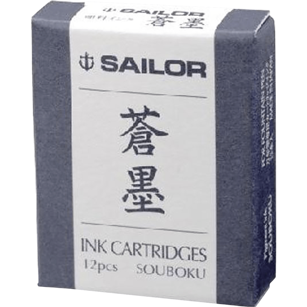Sailor Pigmented Souboku Cartridge Ink - Deep Blue - 12pcs - Pen Boutique Ltd