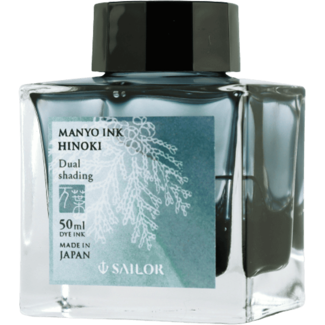 Sailor Manyo Ink Bottle - Hinoki (Blue - Gray) - 50ml - Pen Boutique Ltd