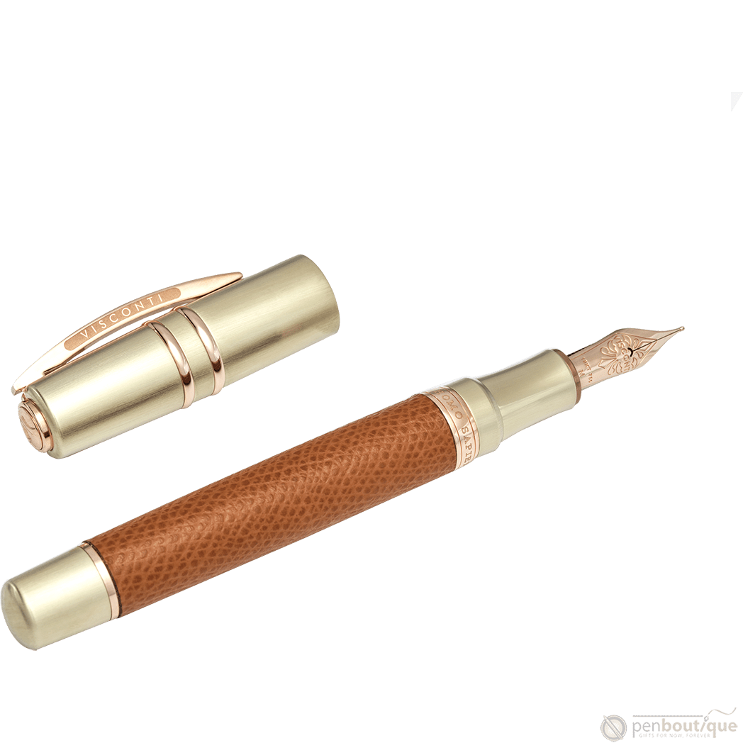 Visconti Homo Sapiens Fountain Pen - Dual Touch - Cognac (Oversize) - Pen Boutique Ltd
