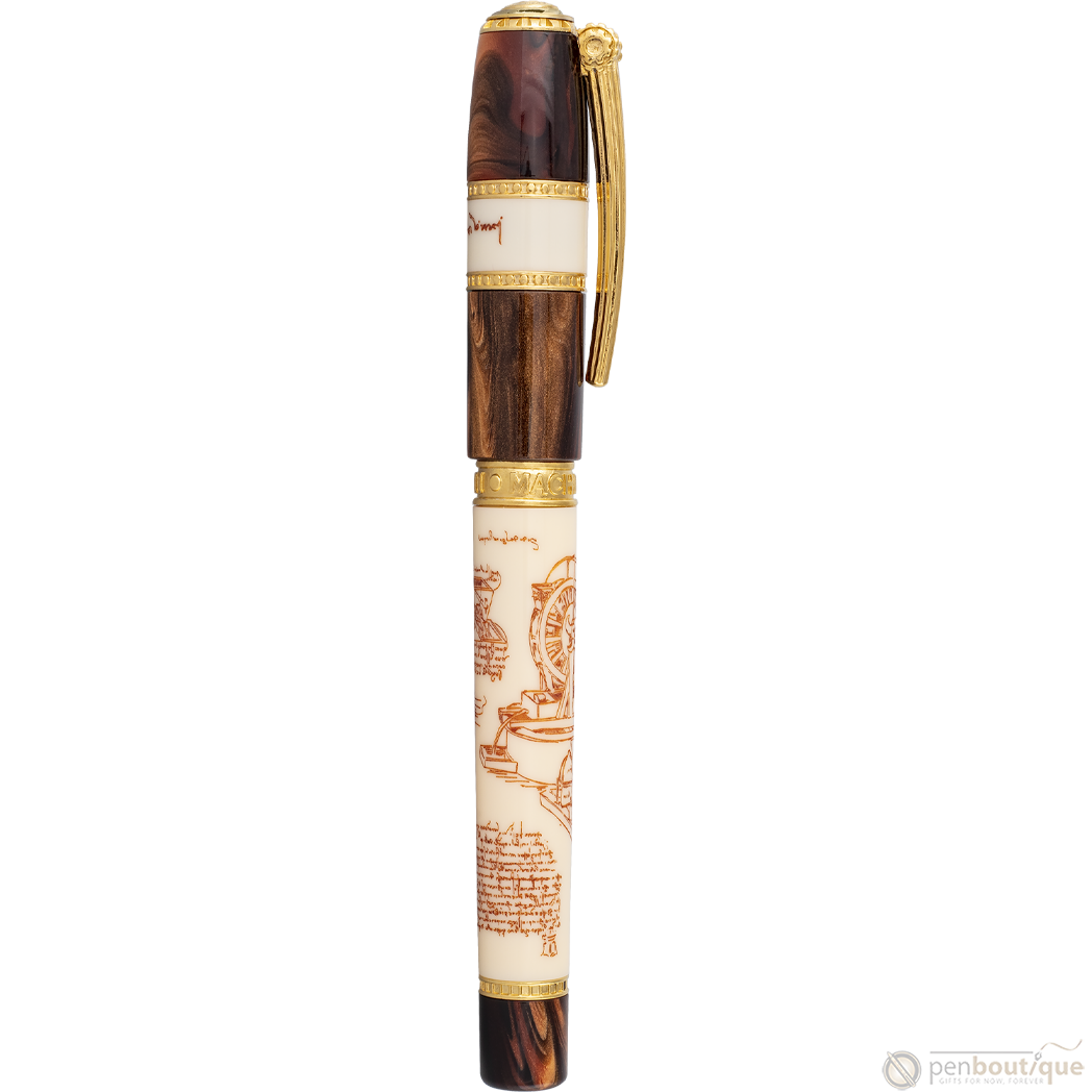 Visconti Limited Edition Rollerball Pen - Leonardo Da Vinci Machina - Vermeil (Oversize)-Pen Boutique Ltd