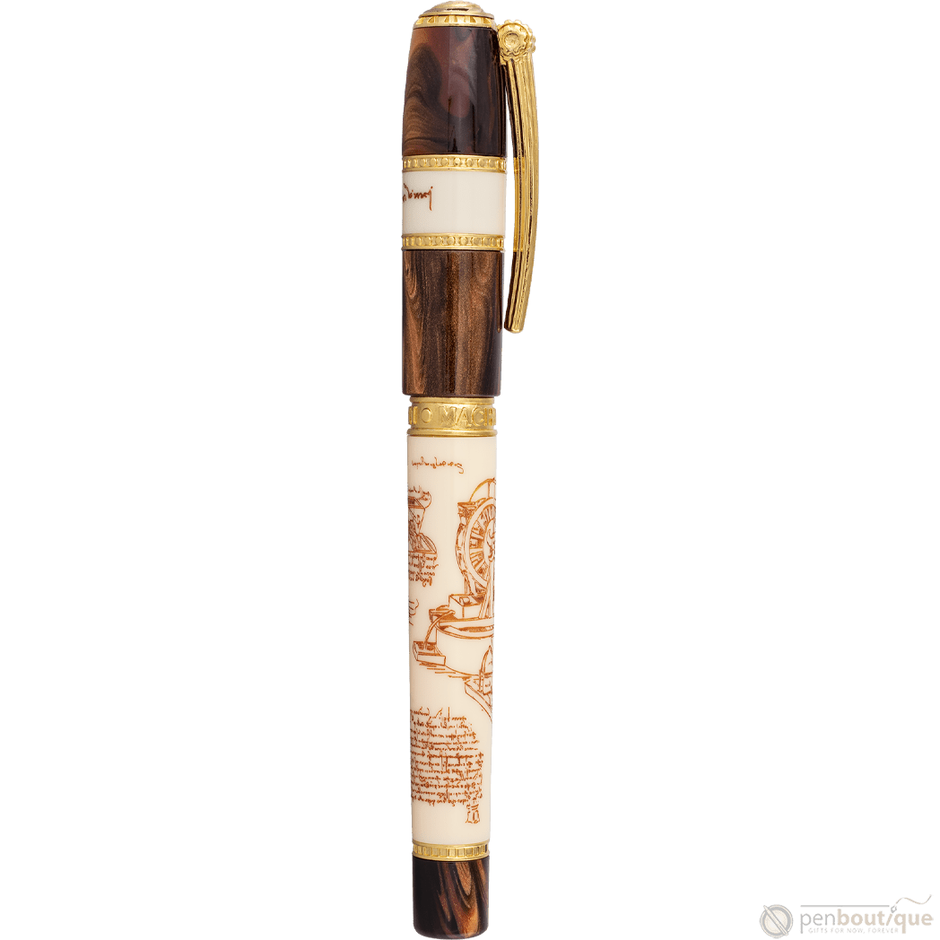 Visconti Limited Edition Rollerball Pen - Leonardo Da Vinci Machina - Vermeil (Oversize) - Pen Boutique Ltd