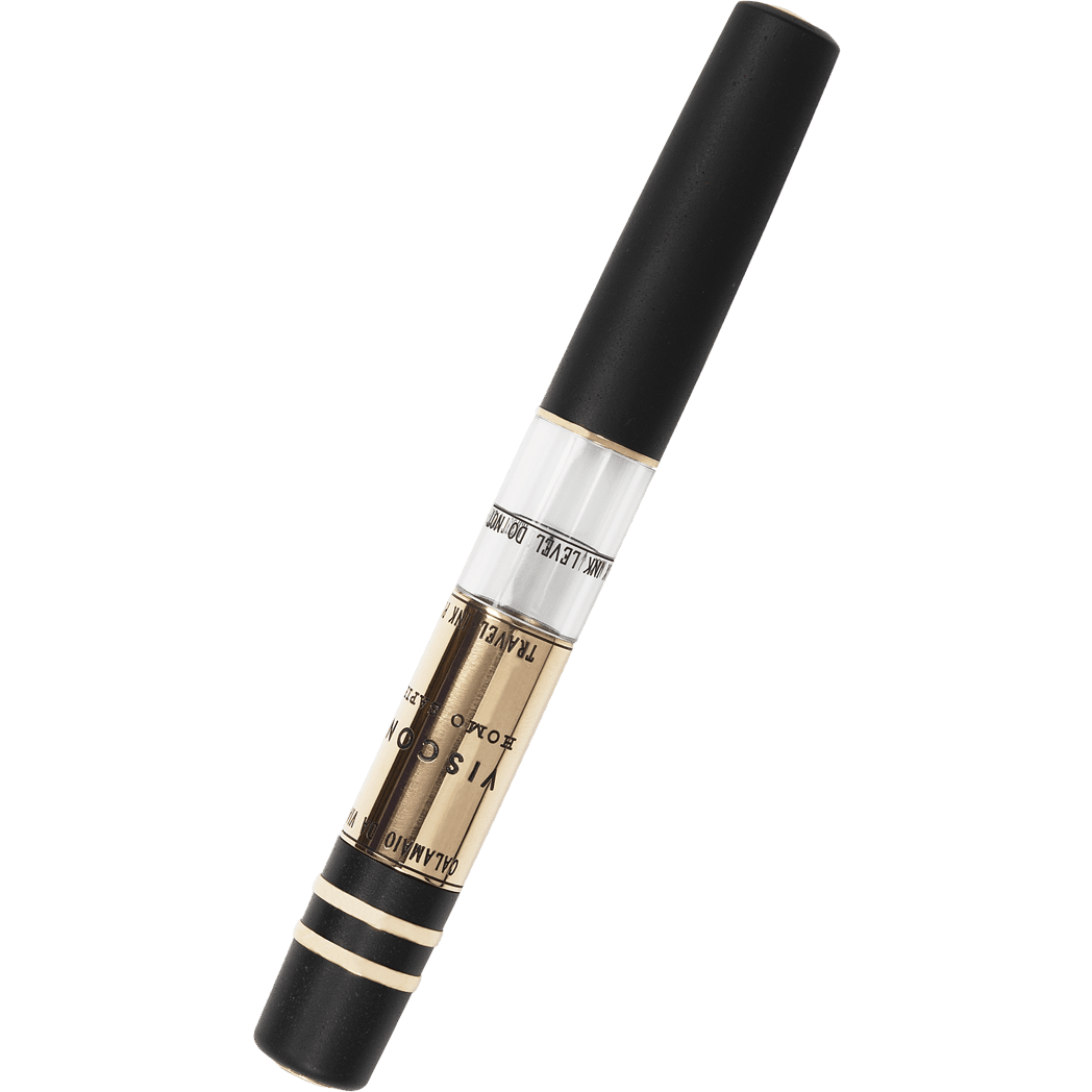 Visconti Homo Sapiens Travel Inkwell - Black - Bronze Trim - Pen Boutique Ltd
