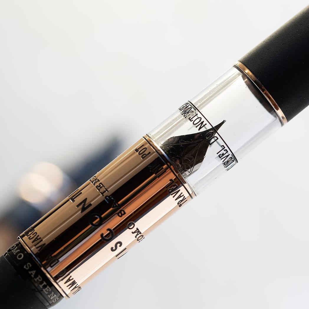 Visconti Homo Sapiens Travel Inkwell - Black - Bronze Trim - Pen Boutique Ltd
