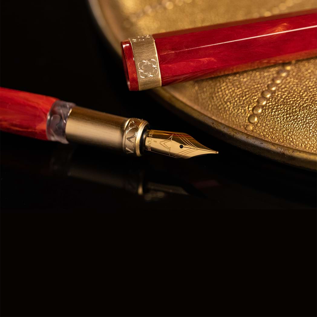 Visconti Opera Gold Fountain Pen - Red - Pen Boutique Ltd
