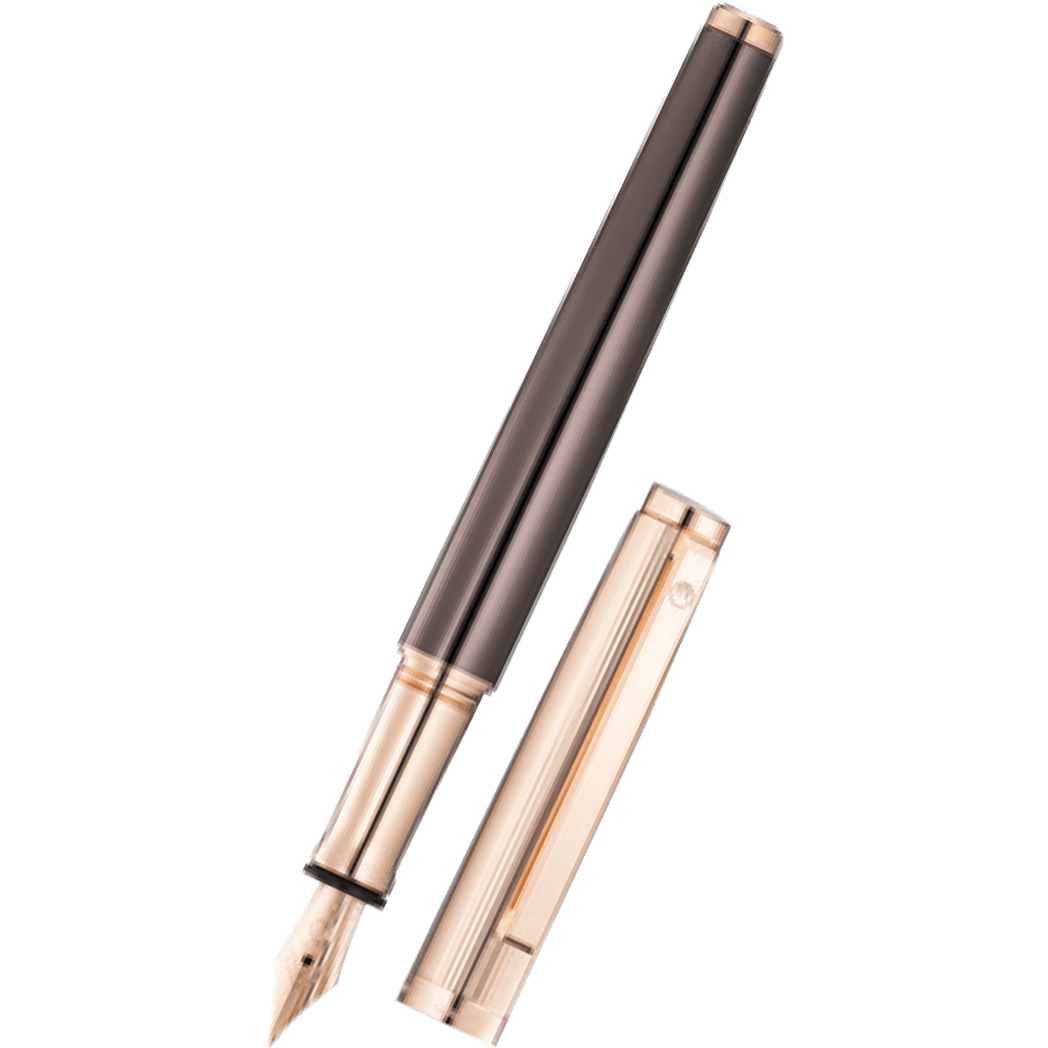 Waldmann Tuscany Fountain Pen - Chocolate - Rose Gold Trim - Pen Boutique Ltd