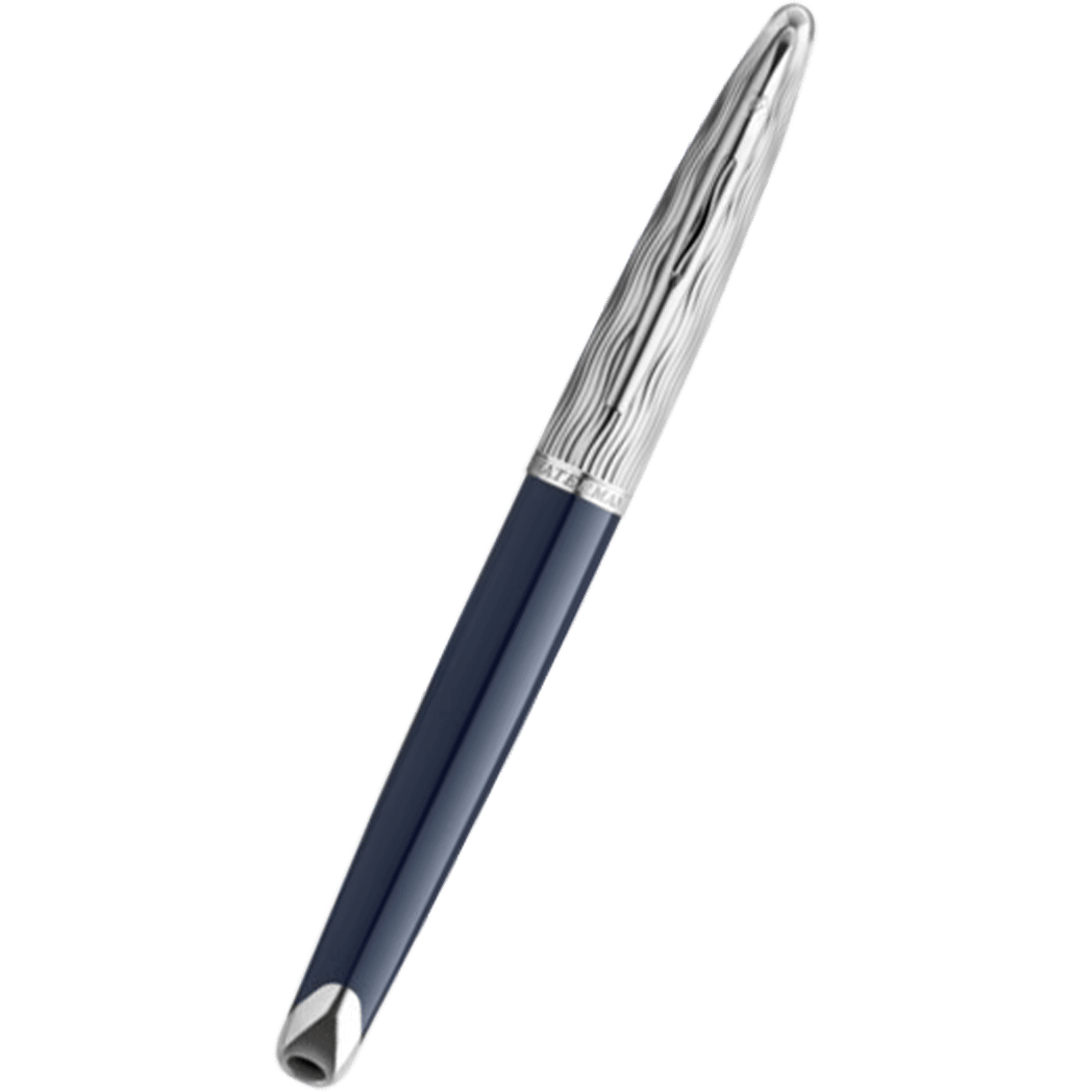 Waterman Carene L'Essence du Bleu Fountain Pen - Metal & Blue - Pen Boutique Ltd