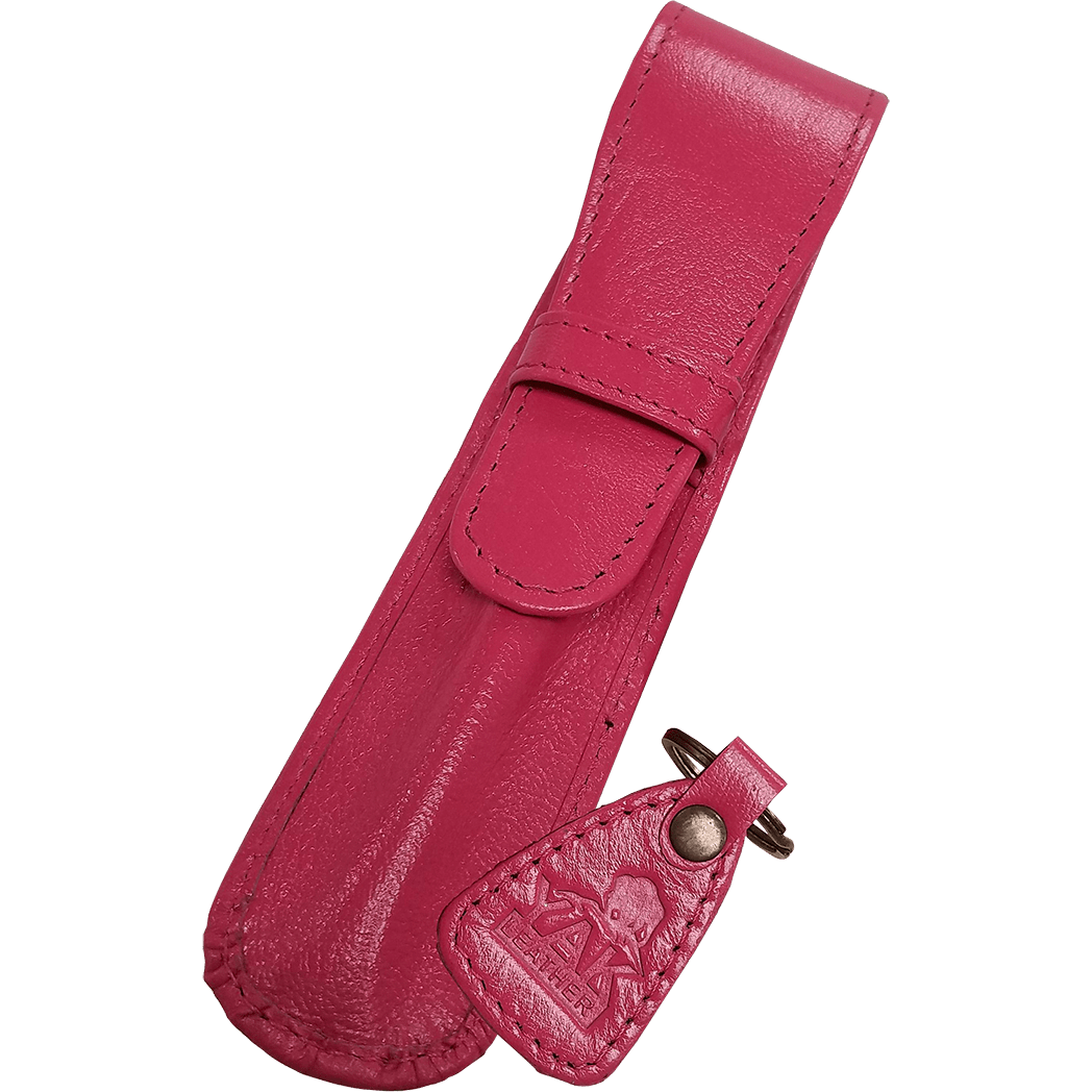 Yak Leather Single Case with Flap - Dragonfruit - Pen Boutique Ltd