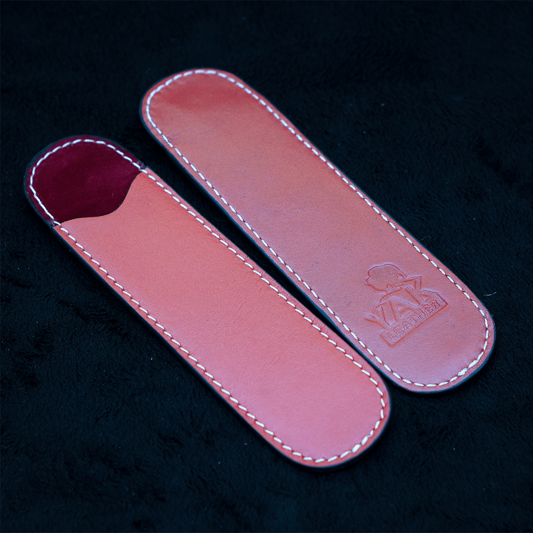 Pen Boutique Yak Leather Single Pen Sleeve - Pink - Pen Boutique Ltd
