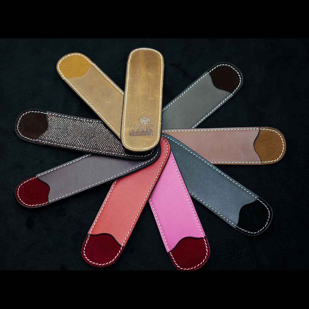 Pen Boutique Yak Leather Single Pen Sleeve - Red - Pen Boutique Ltd