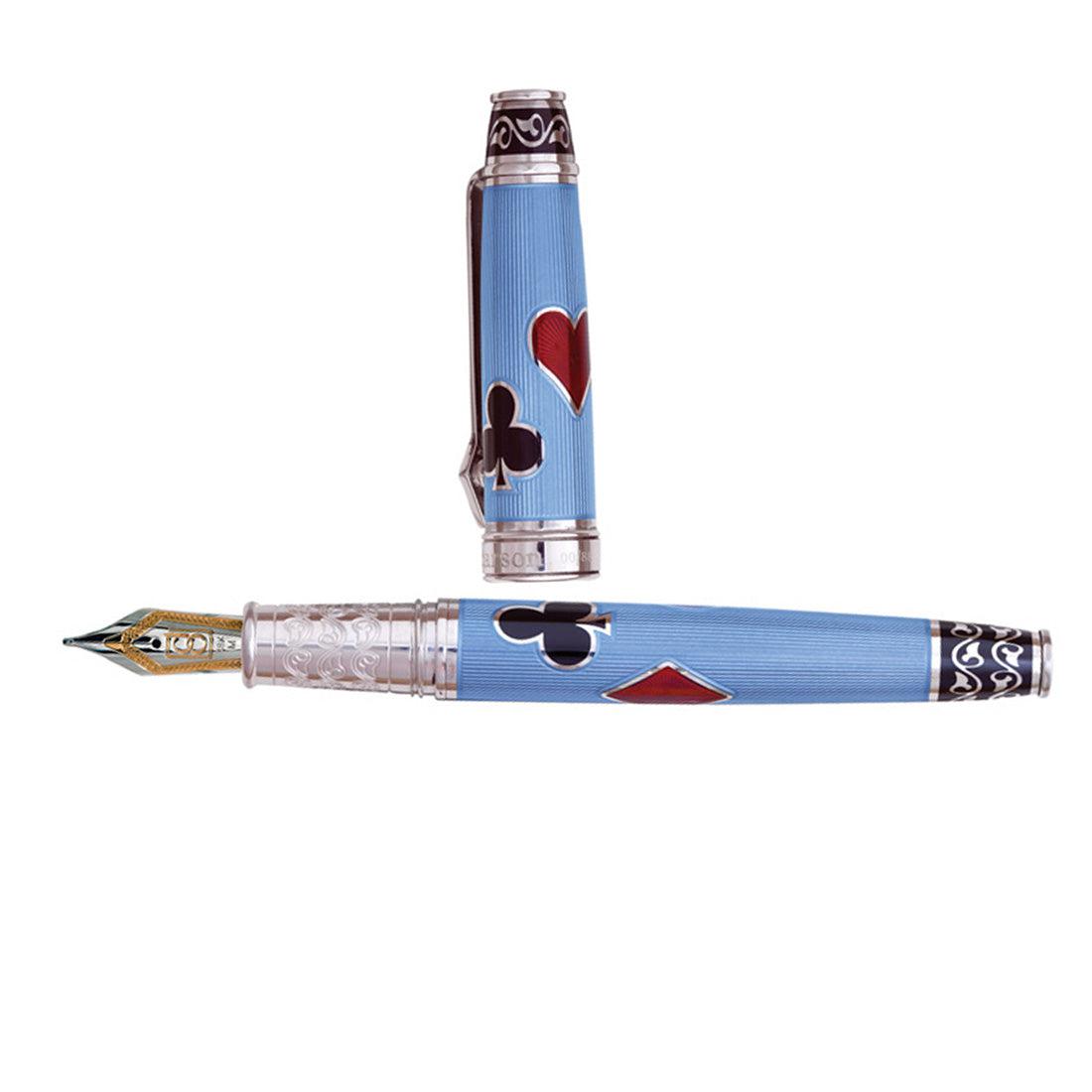 David Oscarson Les Quatre Couleurs Fountain Pen - Translucent Azure Blue - Pen Boutique Ltd