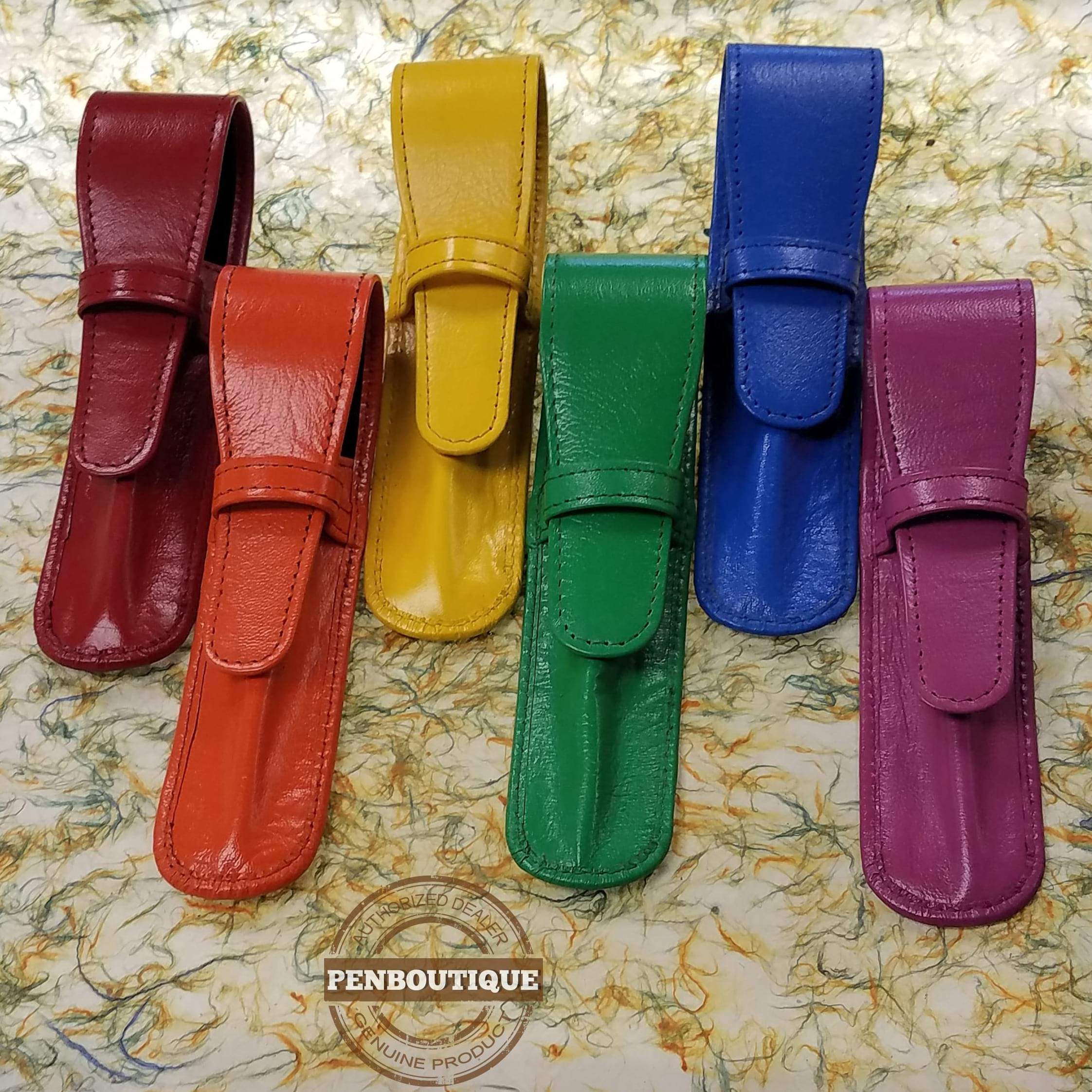 Yak Leather Single Case with Flap - Limoncello - Pen Boutique Ltd