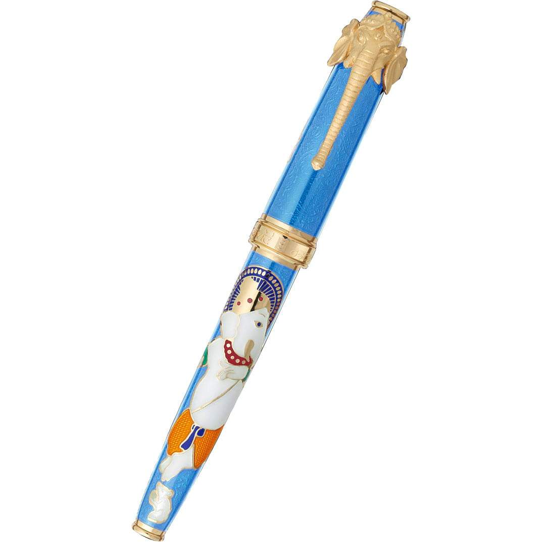 David Oscarson Lord Ganesha Fountain Pen - Azure - Pen Boutique Ltd