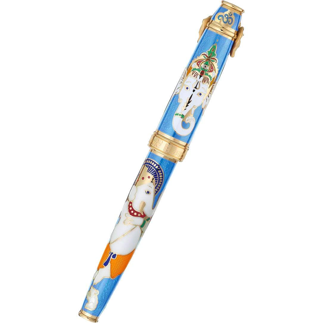 David Oscarson Lord Ganesha Fountain Pen - Azure - Pen Boutique Ltd