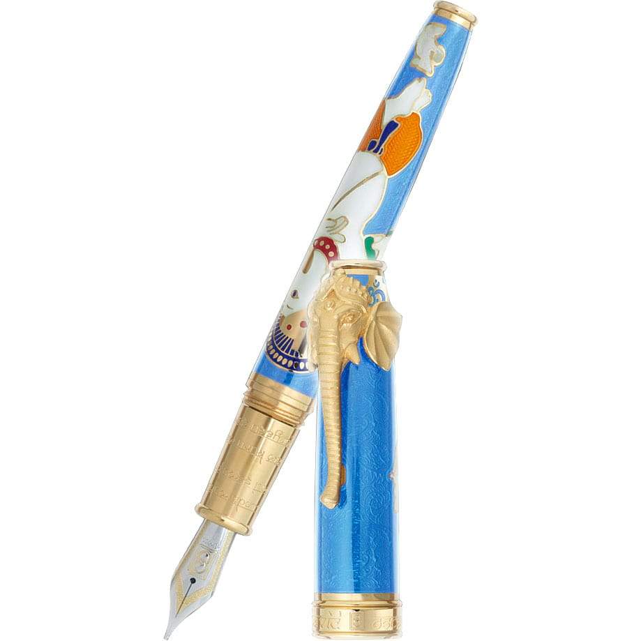 David Oscarson Lord Ganesha Fountain Pen - Azure - Pen Boutique Ltd