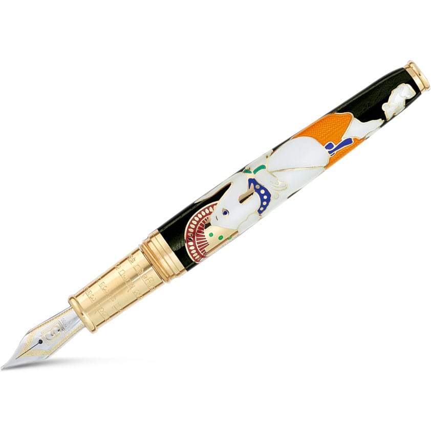 David Oscarson Lord Ganesha Fountain Pen - Mossy Black - Pen Boutique Ltd