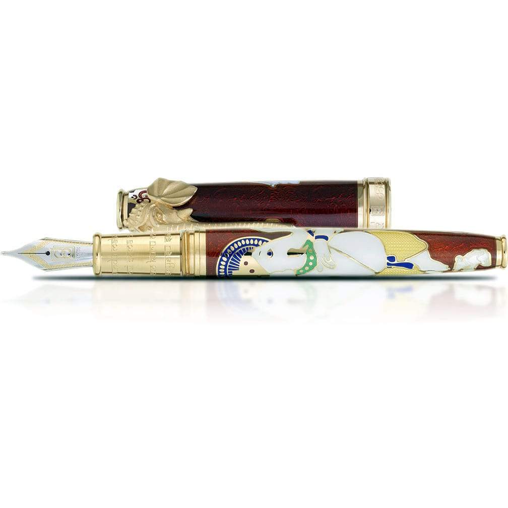 David Oscarson Lord Ganesha Fountain Pen - Ruby Red - Pen Boutique Ltd