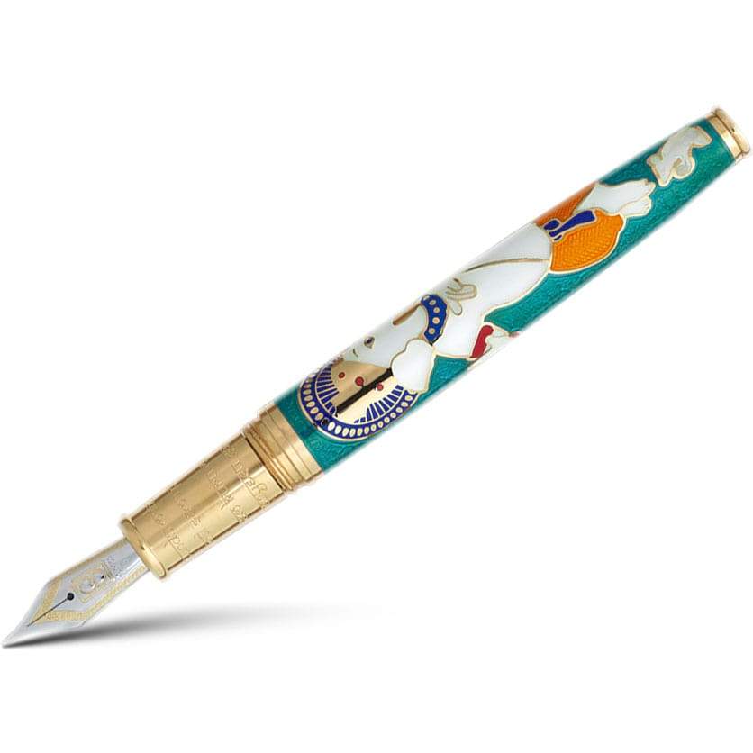 David Oscarson Lord Ganesha Fountain Pen - Teal - Pen Boutique Ltd