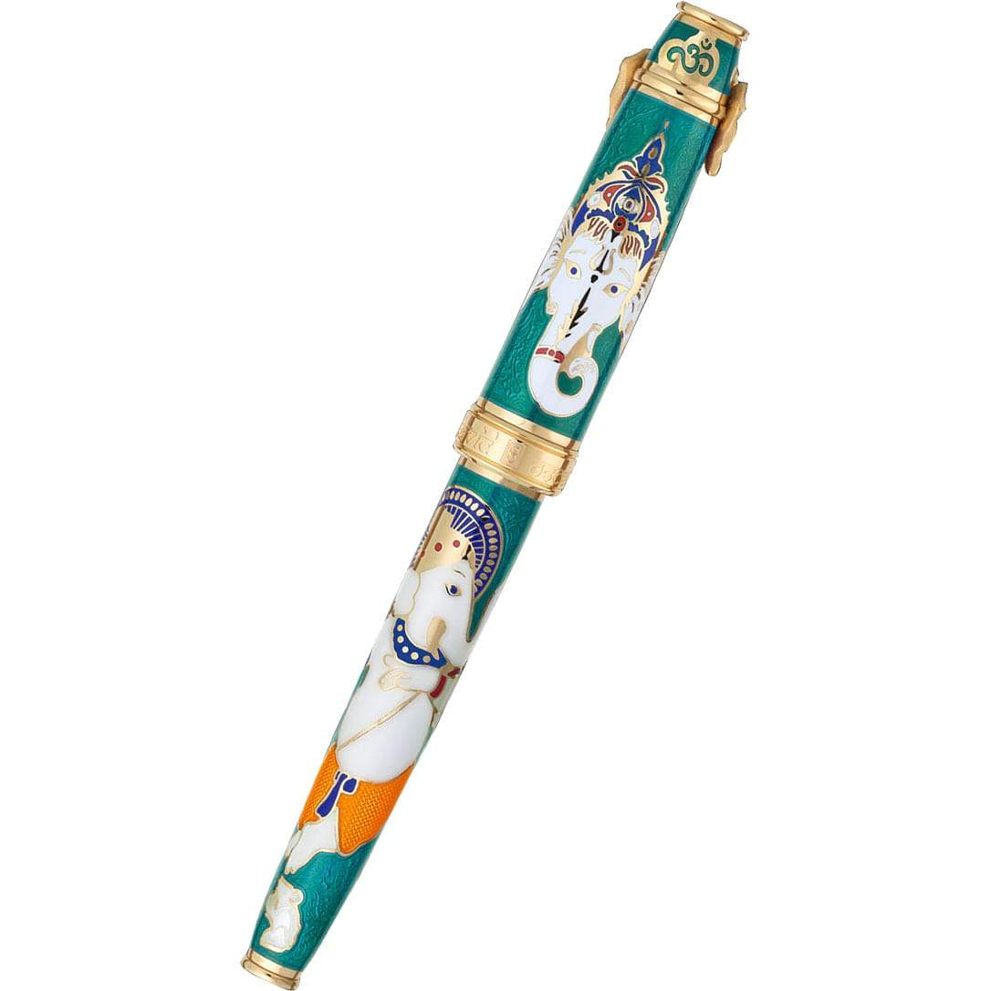 David Oscarson Lord Ganesha Fountain Pen - Teal - Pen Boutique Ltd