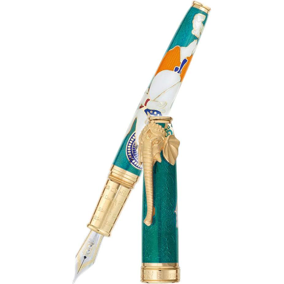 David Oscarson Lord Ganesha Fountain Pen - Teal - Pen Boutique Ltd