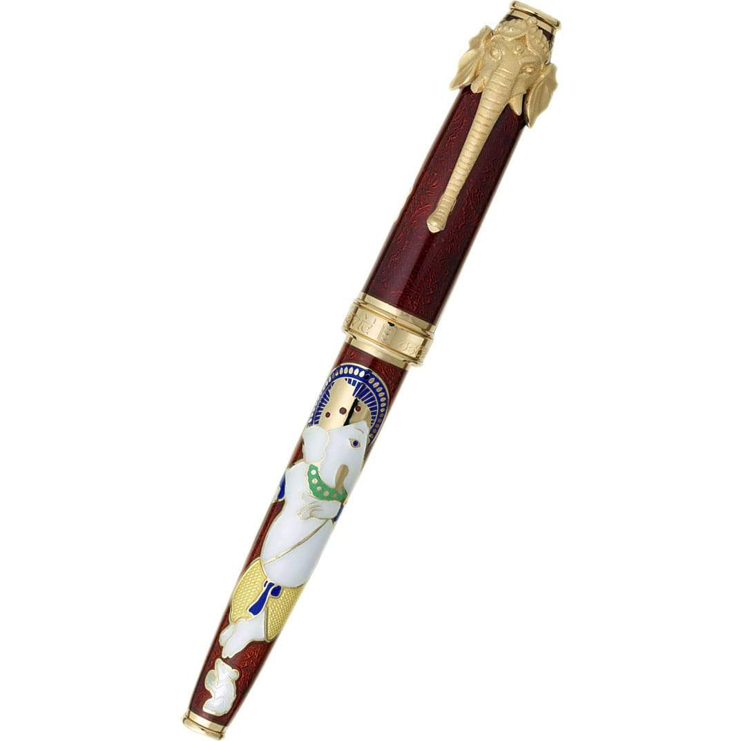 David Oscarson Lord Ganesha Rollerball Pen - Ruby Red - Pen Boutique Ltd