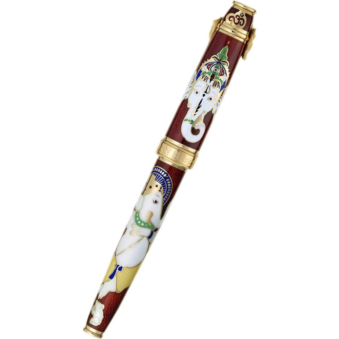 David Oscarson Lord Ganesha Rollerball Pen - Ruby Red - Pen Boutique Ltd