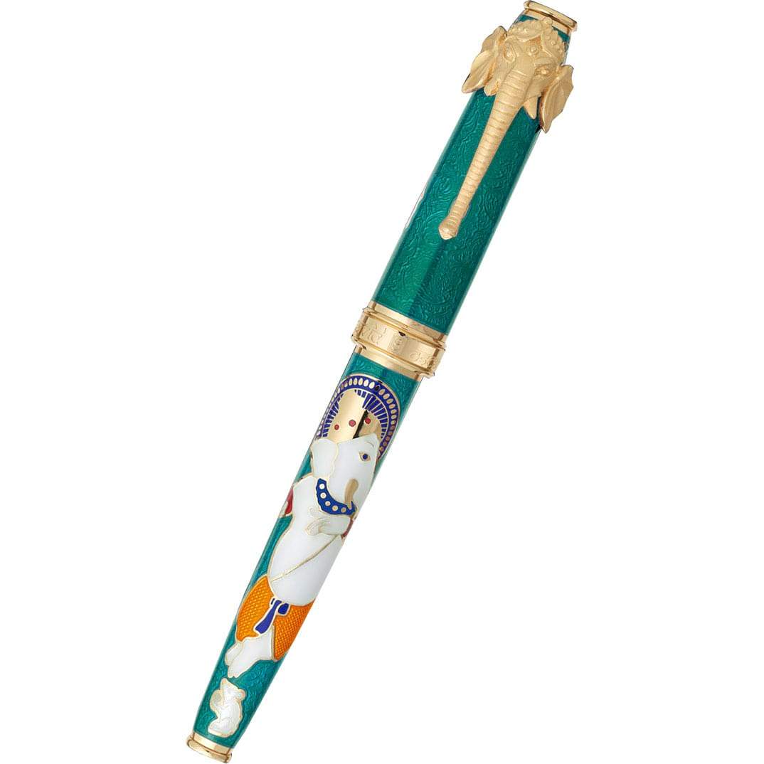 David Oscarson Lord Ganesha Rollerball Pen - Teal - Pen Boutique Ltd