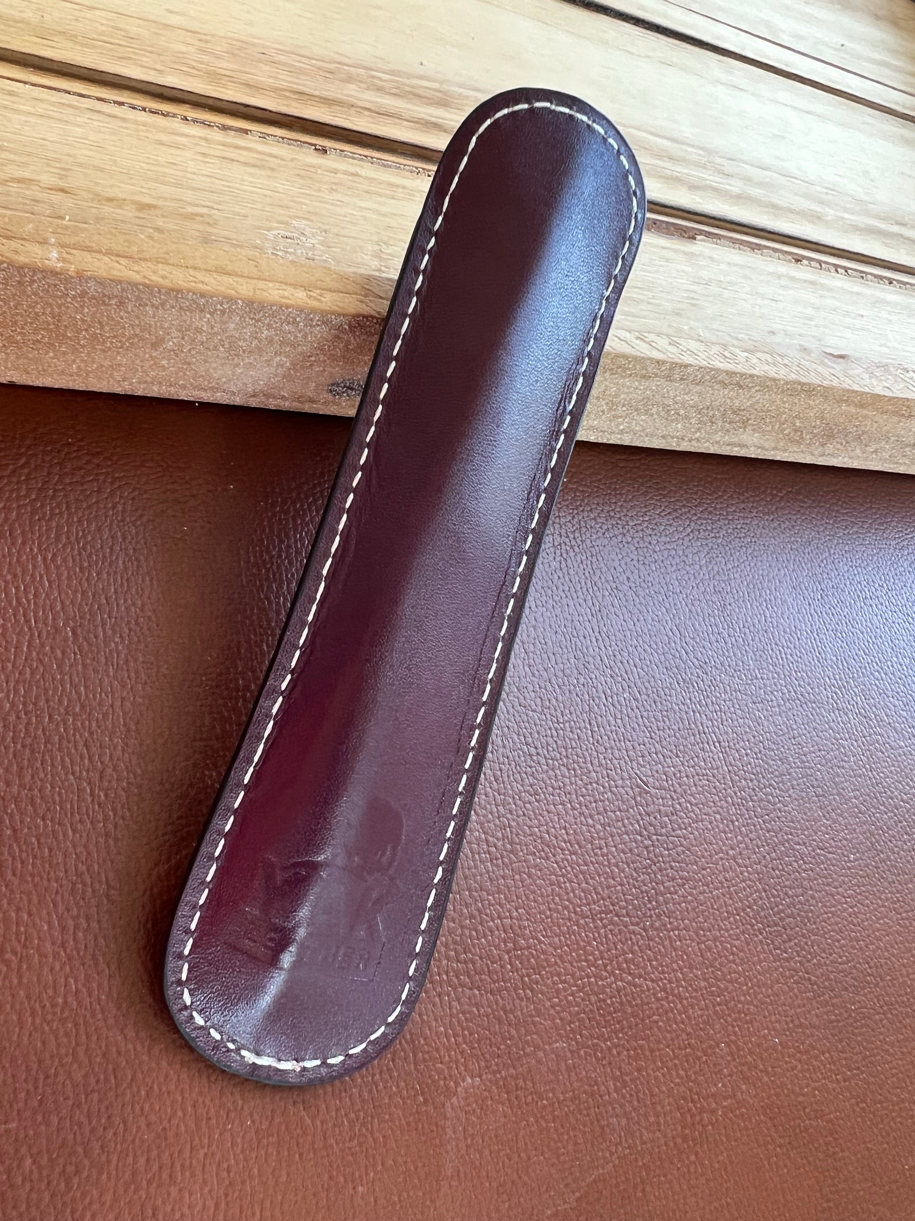 Pen Boutique Yak Leather Single Pen Sleeve - Red - Pen Boutique Ltd