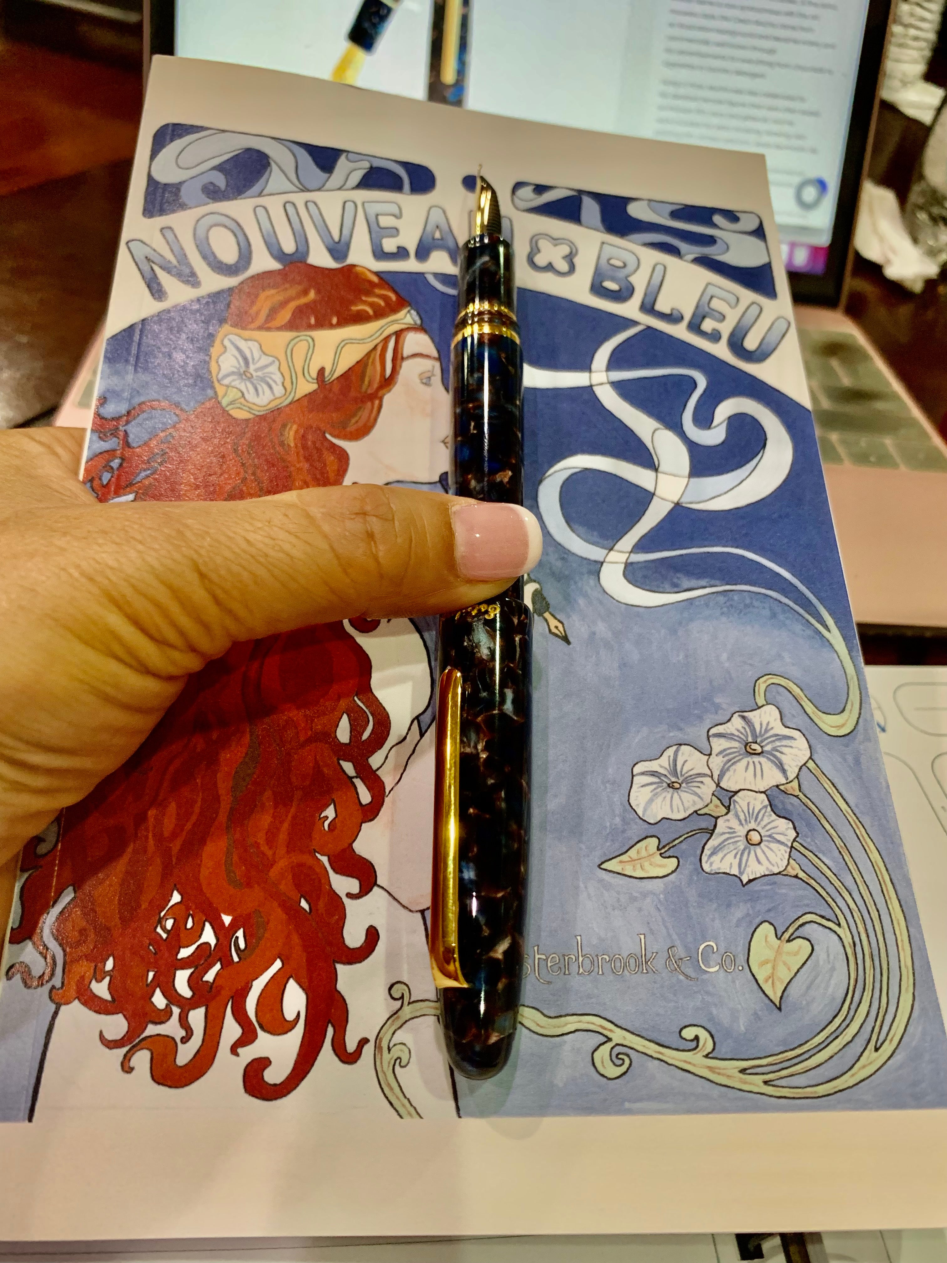 Esterbrook Estie OS Fountain Pen - Nouveau Bleu - Palladium Trim - Pen Boutique Ltd