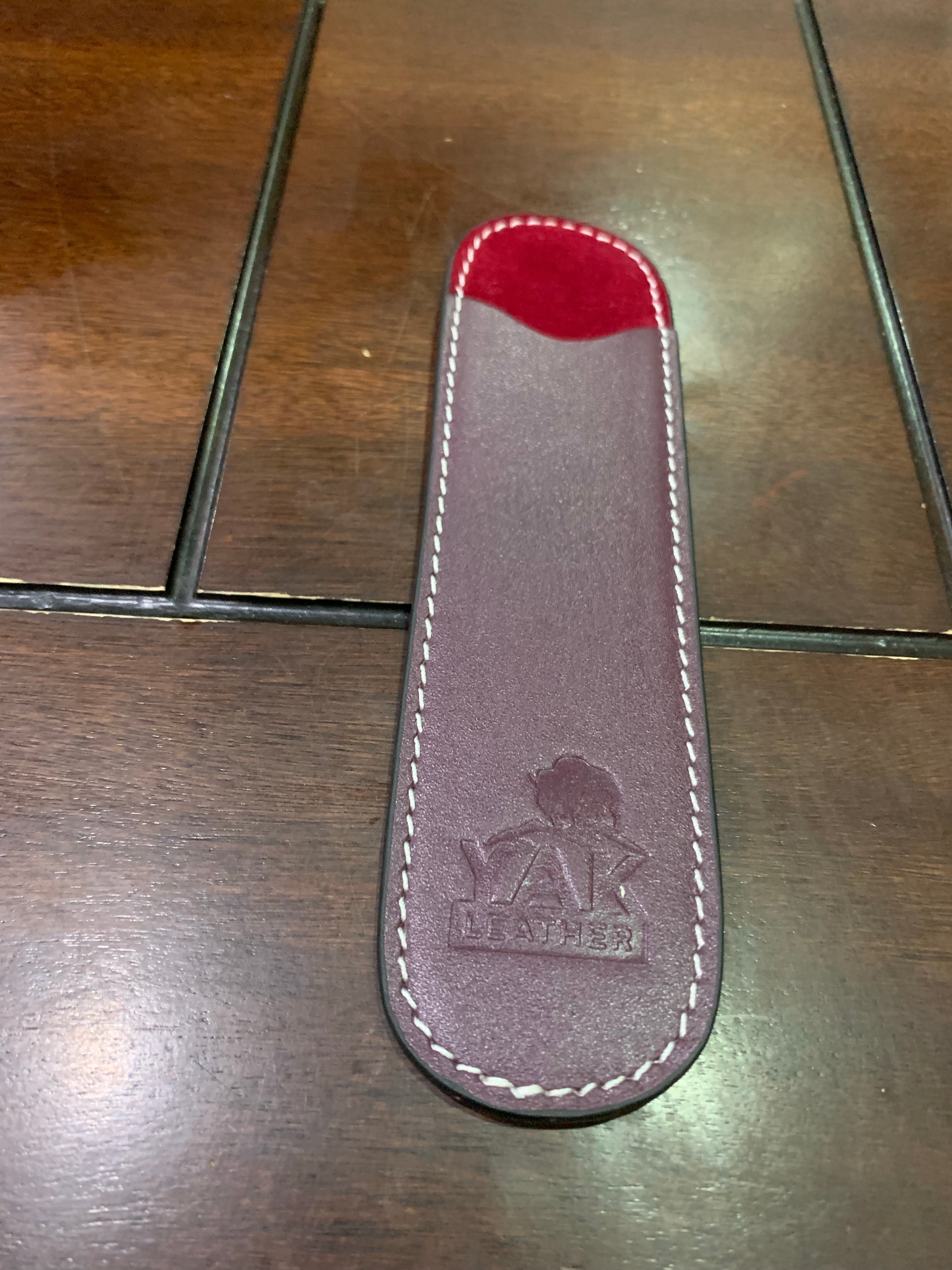 Pen Boutique Yak Leather Single Pen Sleeve - Purple - Pen Boutique Ltd