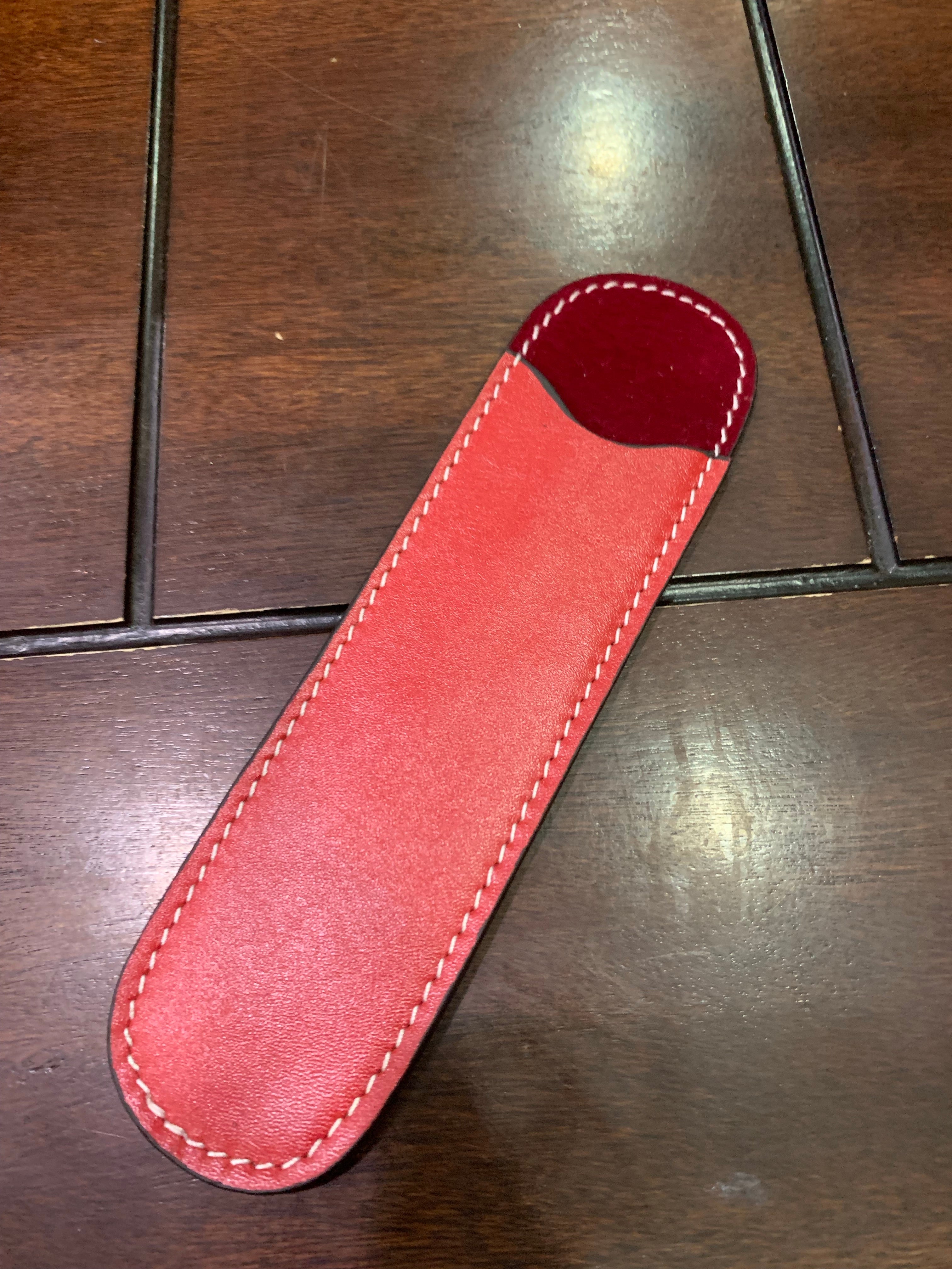 Pen Boutique Yak Leather Single Pen Sleeve - Red - Pen Boutique Ltd