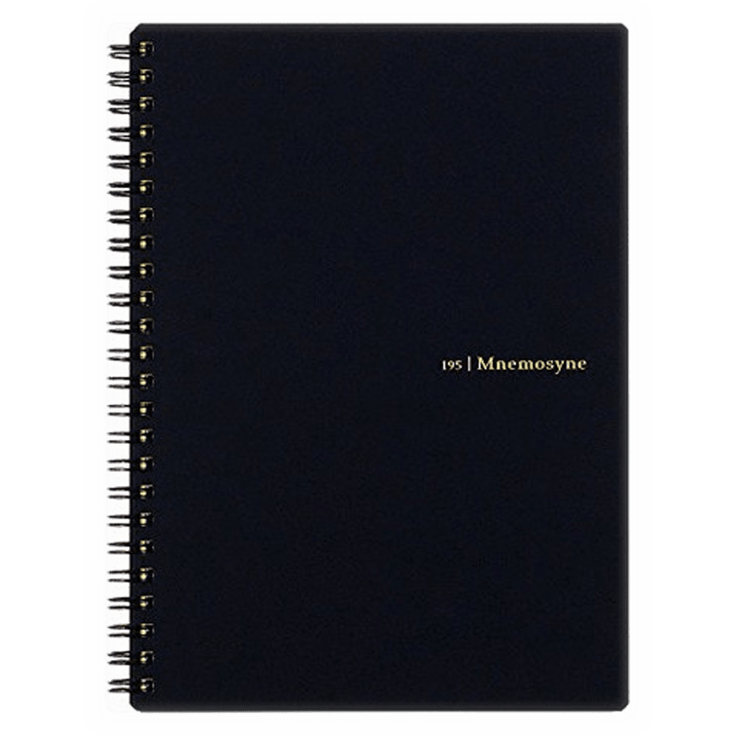 Maruman Mnemosyne Notebooks - Black - Lined - A5. ( 195A) - Pen Boutique Ltd
