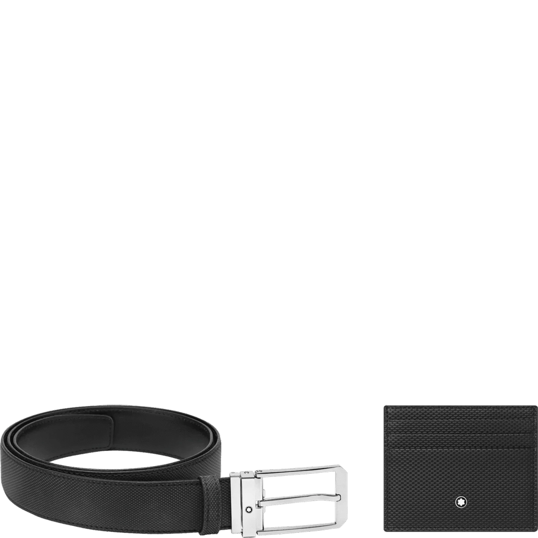 Montblanc Meisterstuck Gift Set - Black (Belt & Pocket Holder) - Pen Boutique Ltd