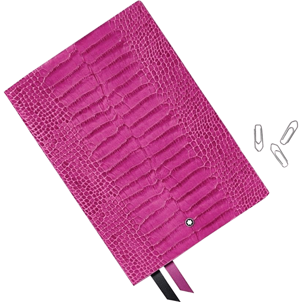 Montblanc Notebook - 146 Croco Print - Fuchsia - Lined - Pen Boutique Ltd