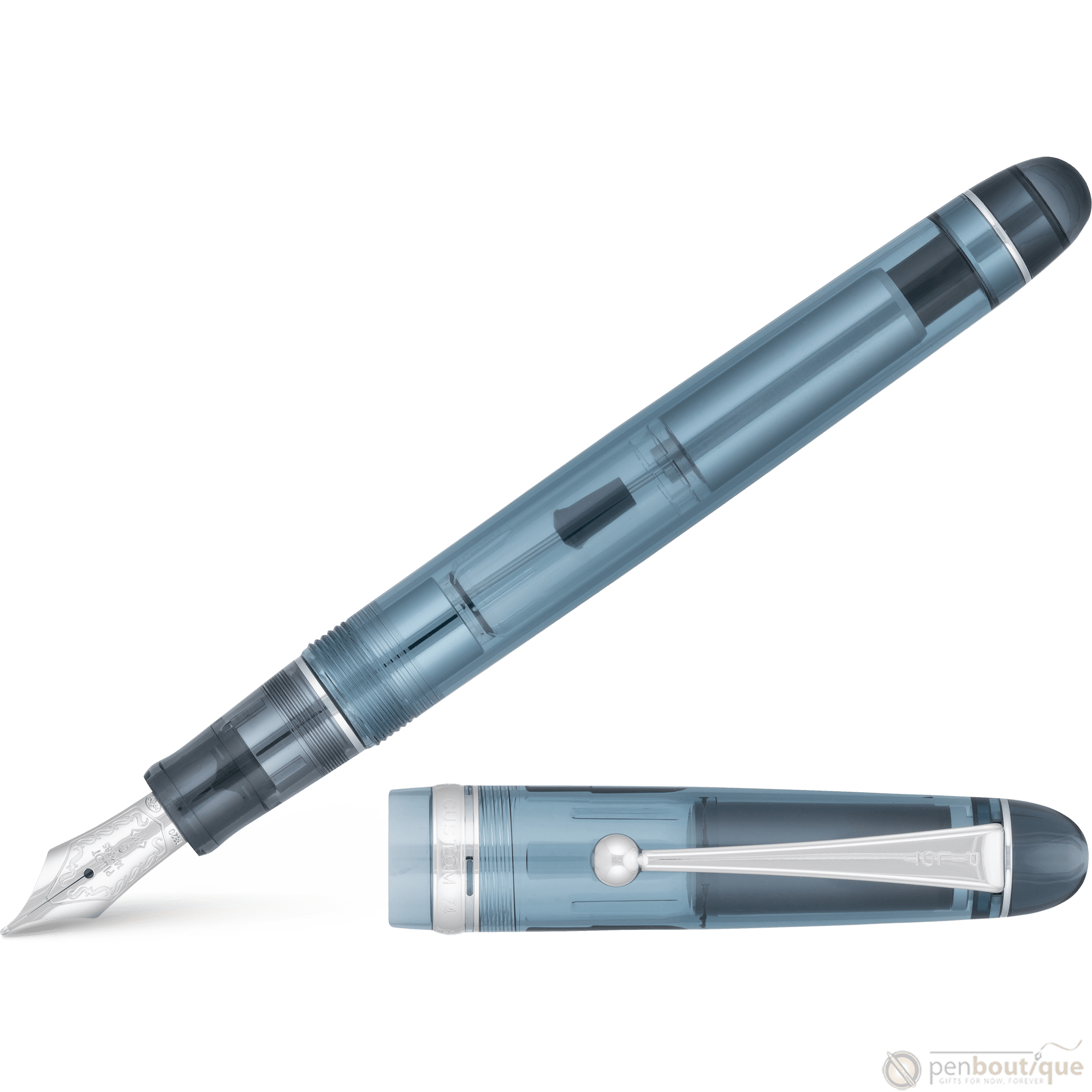 Pilot Custom 74 Fountain Pen - Blue Stone - Pen Boutique Ltd