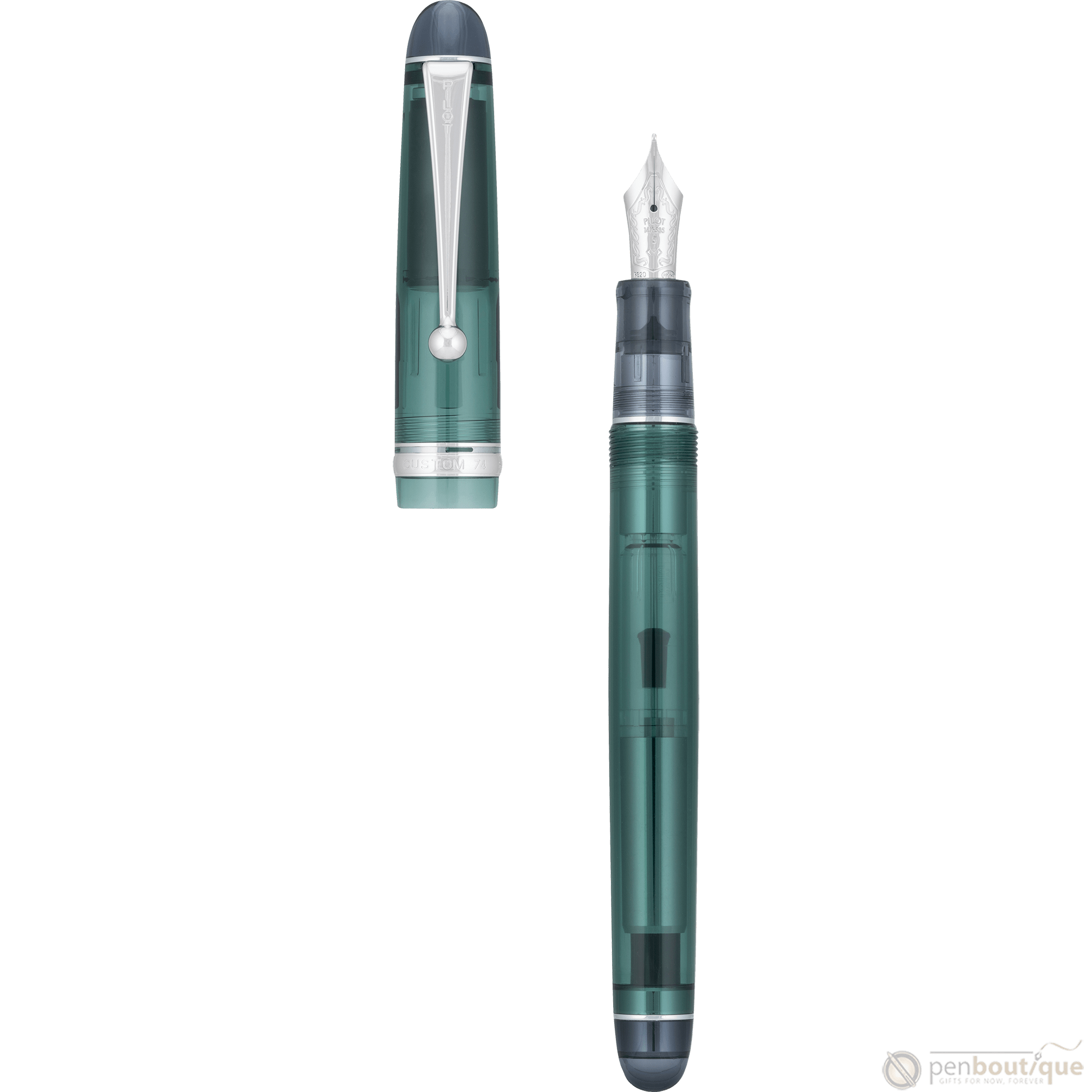 Pilot Custom 74 Fountain Pen - Forest Green - Pen Boutique Ltd