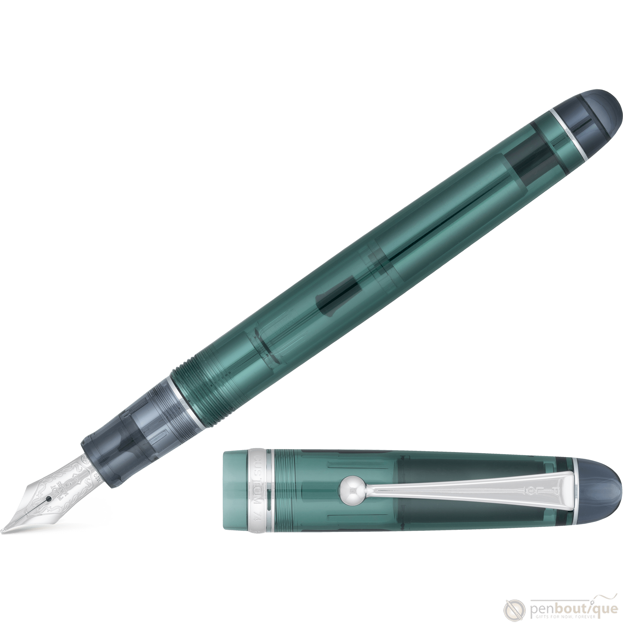 Pilot Custom 74 Fountain Pen - Forest Green - Pen Boutique Ltd