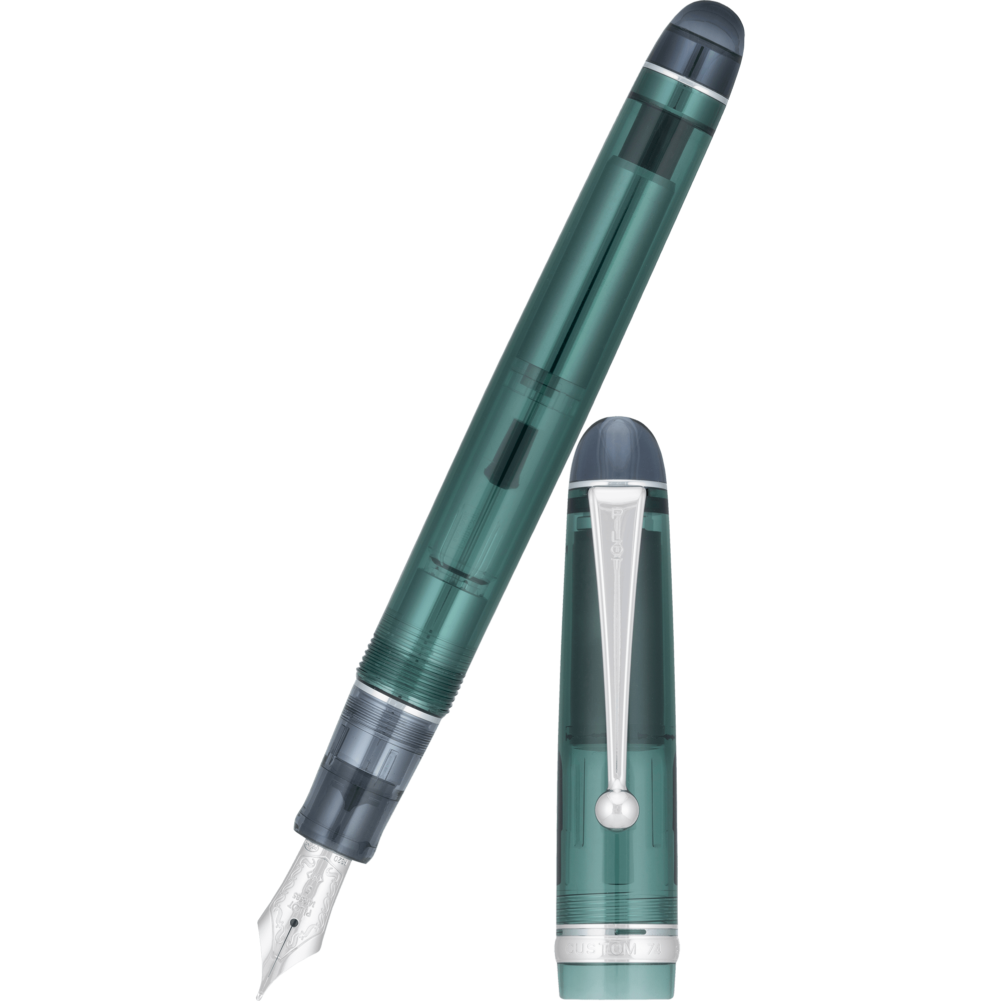 Pilot Custom 74 Fountain Pen - Forest Green - Pen Boutique Ltd