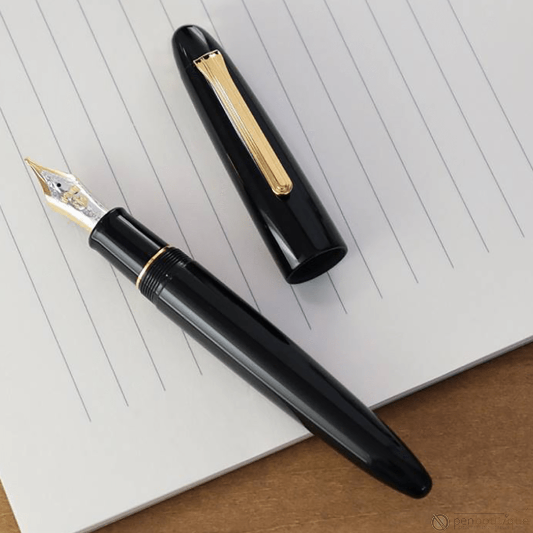 Sailor 1911 Fountain Pen - King of Pen - Black Ebonite - Naginata Togi nib. - Pen Boutique Ltd