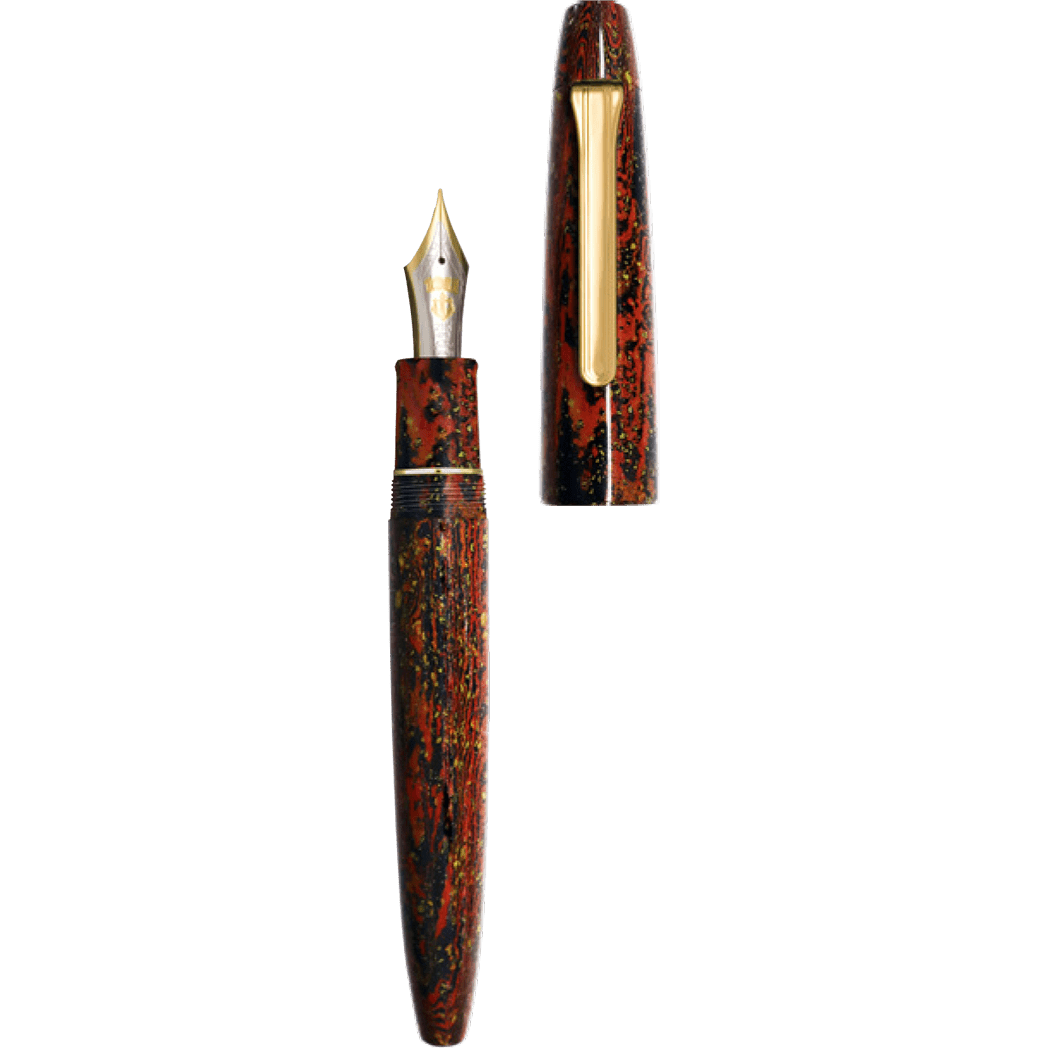 Sailor Fountain Pen - Naginata Togi - Red Flame - Gold Trim - Bespoke Dealer Exclusive - Pen Boutique Ltd